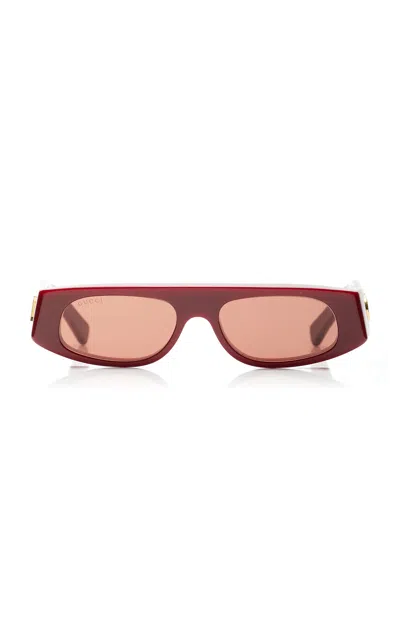 Gucci Square-frame Recycled Acetate Sunglasses In Red