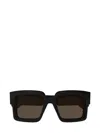 Gucci Square Frame Sunglasses In 001 Black Black Brown
