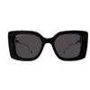 Gucci Gg Mixed-media Butterfly Sunglasses In 001 Black Gold Grey