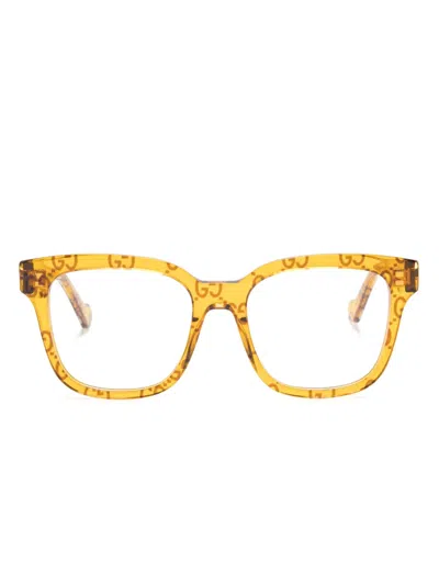Gucci Square-frame Sunglasses In 012 Yellow