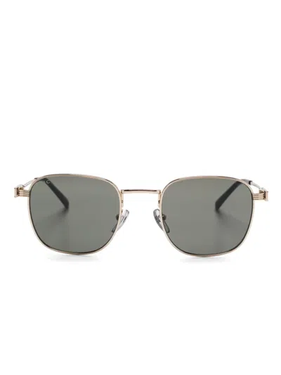 Gucci Square-frame Sunglasses In 金色