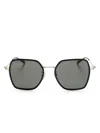 Gucci Square-frame Sunglasses In 黑色