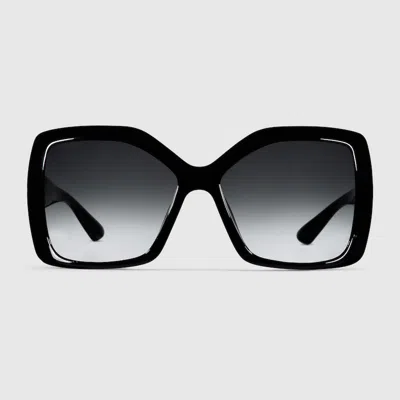 Gucci Square Frame Sunglasses In Black