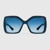 Gucci Square Frame Sunglasses In Blue