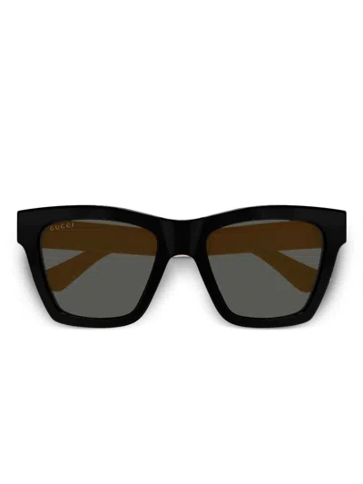 Gucci Sonnenbrille Mit Eckigem Gestell In Black
