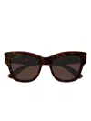 Gucci Gg1789s Recycled Acetate Sunglasses Black In Brown