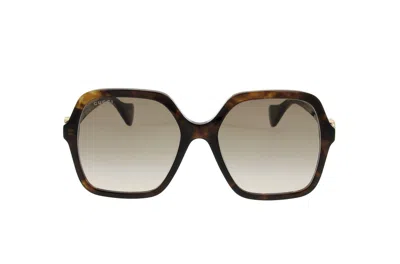 Gucci Square Frame Sunglasses In Brown