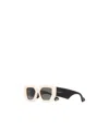 Gucci Blackwhite Square Logo Sunglasses