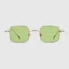 Gucci Square Frame Sunglasses In Green