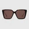 Gucci Square Frame Sunglasses In Brown