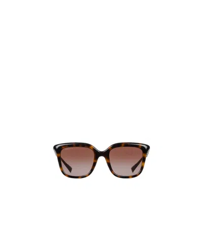 Gucci Square Frame Sunglasses In Burgundy