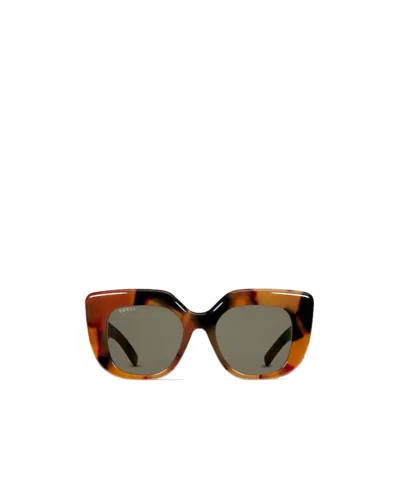 Gucci Square Frame Sunglasses In Brown