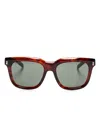 Gucci Square-frame Sunglasses In 褐色