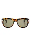 Gucci Square-frame Sunglasses In 褐色