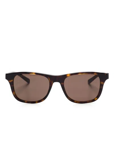 Gucci Square-frame Sunglasses In 褐色