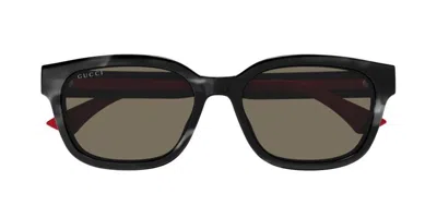 Gucci Square Frame Sunglasses In Black