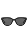 Gucci Black Black Grey Acetate Sunglasses In Black