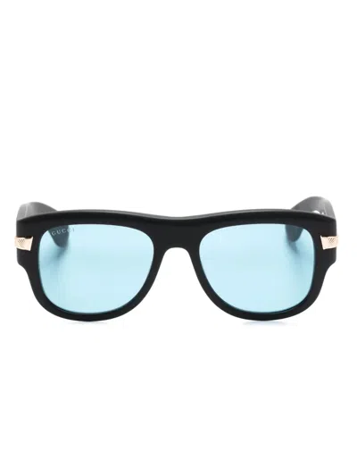 Gucci Sonnenbrille Mit Eckigem Gestell In Black