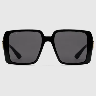 Gucci Square Frame Sunglasses In Black