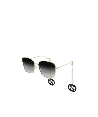 Gucci Square Frame Sunglasses In Black