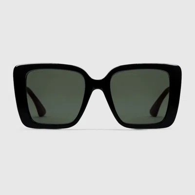Gucci Square Frame Sunglasses In Black