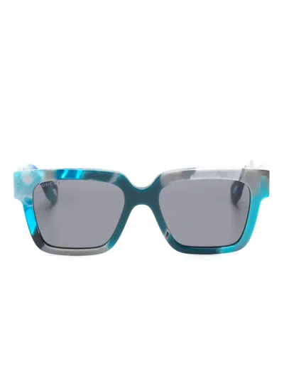 Gucci Square-frame Sunglasses In Blue