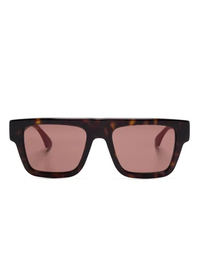 Gucci Square-frame Sunglasses In Brown