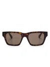 Gucci Rectangle-frame Sunglasses In Brown
