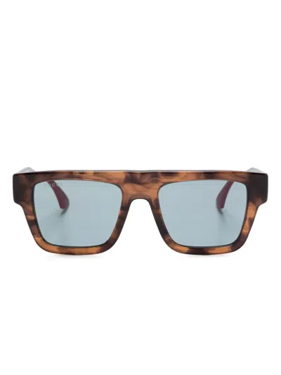 Gucci Square-frame Sunglasses In Brown