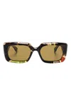 Gucci Square-frame Sunglasses In Brown