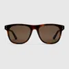 Gucci Square Frame Sunglasses In Brown