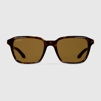 Gucci Square Frame Sunglasses In Brown
