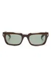 Gucci Sonnenbrille Mit Eckigem Gestell In Brown