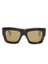 Gucci Square-frame Sunglasses In Brown