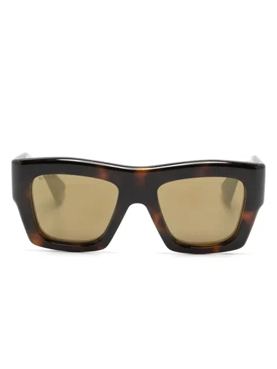 Gucci Square-frame Sunglasses In Brown