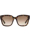 Gucci Havana Havana Brown Acetate Sunglasses In Brown