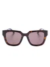 Gucci Square-frame Sunglasses In Brown
