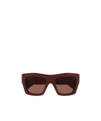 Gucci Square-frame Sunglasses In Brown