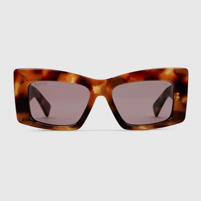Gucci Square Frame Sunglasses In Brown