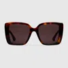 Gucci Square Frame Sunglasses In Brown