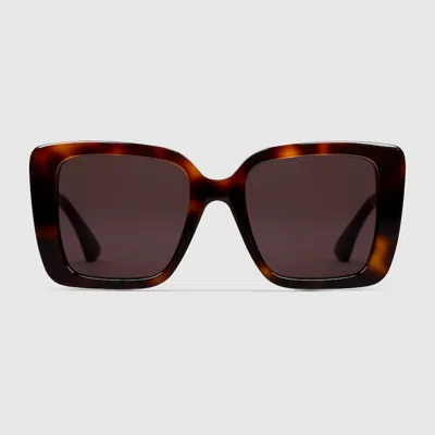 Gucci Square Frame Sunglasses In Brown