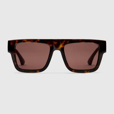 Gucci Square Frame Sunglasses In Brown