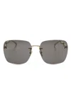 Gucci Square-frame Sunglasses In Gold