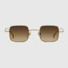 Gucci Square Frame Sunglasses In Gold