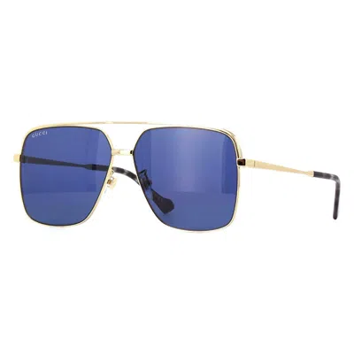 Gucci Square Frame Sunglasses In Gold