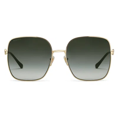 Gucci Square-frame Sunglasses In Gold