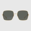 Gucci Eyewear Square Frame Sunglasses In Gold