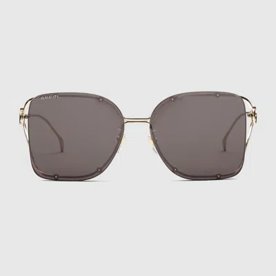 Gucci Square-frame Sunglasses In Gray