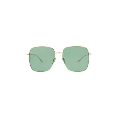 Pre-owned Gucci Square Frame Sunglasses 'gold/green'