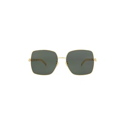 Pre-owned Gucci Square Frame Sunglasses 'gold/grey' | Women's Size Onesize In Gray